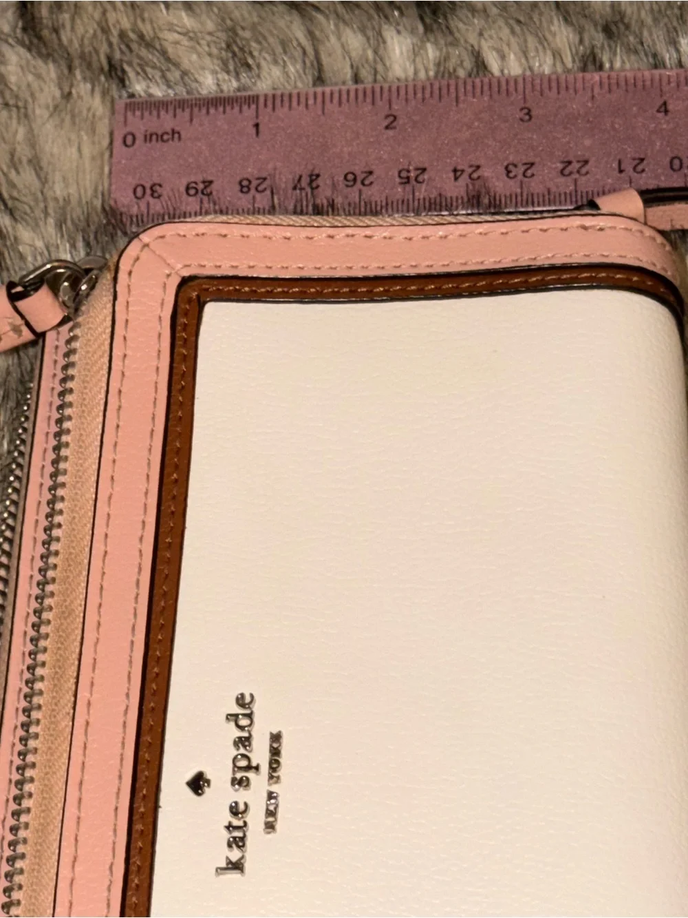 kate spade Pink and Cream Zip Around Wallet